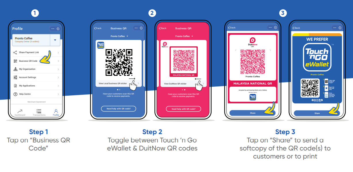 How do I access my QR code using Merchant Dashboard and print it out ...